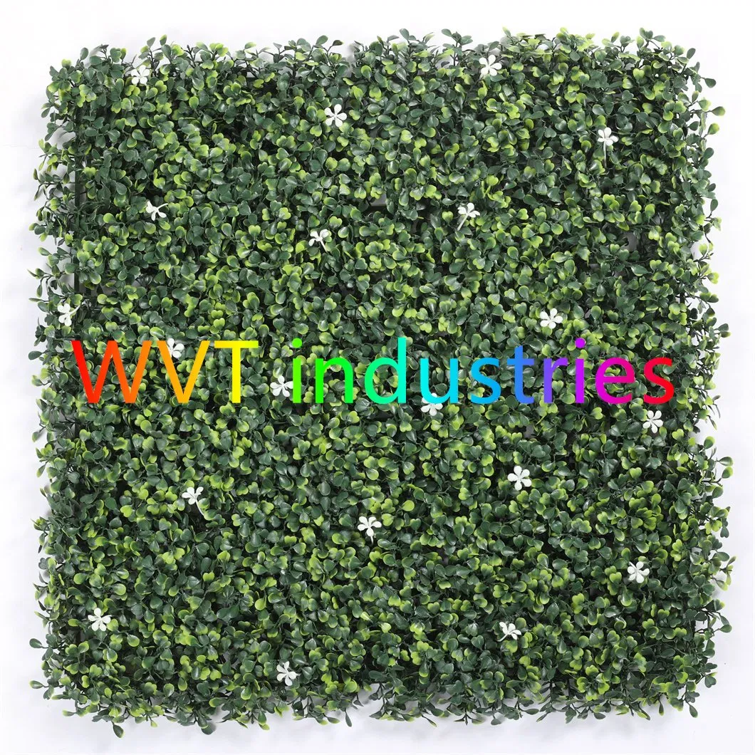 UV Protected Artificial Grass Fence Faux Boxwood Leaf IVY Foliage Vertical Green Wall Garden