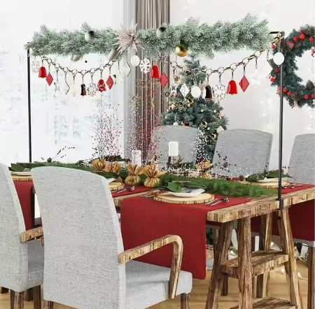 2025 New Design Iron Arch Stand Arch Over The Table Rod with Clamps Metal Balloon Frame