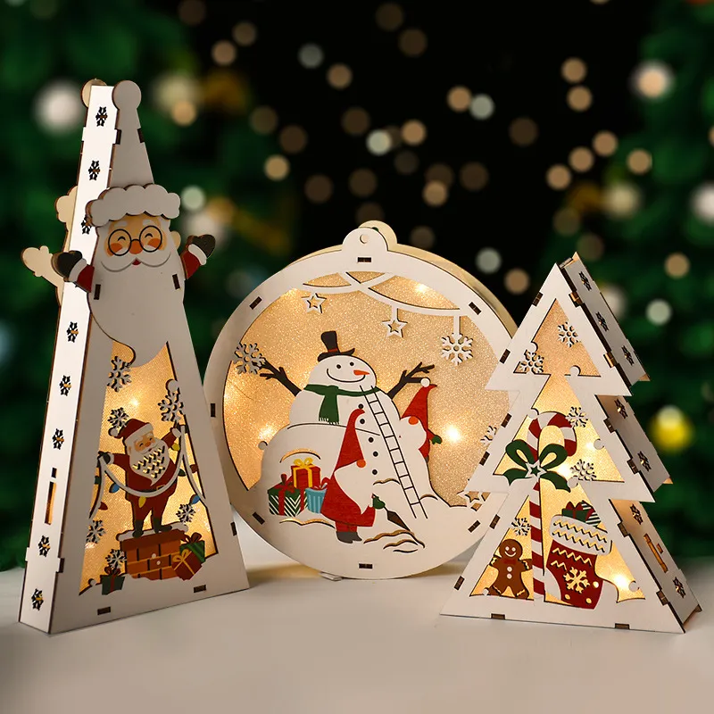 Wooden Star LED Lights Detail