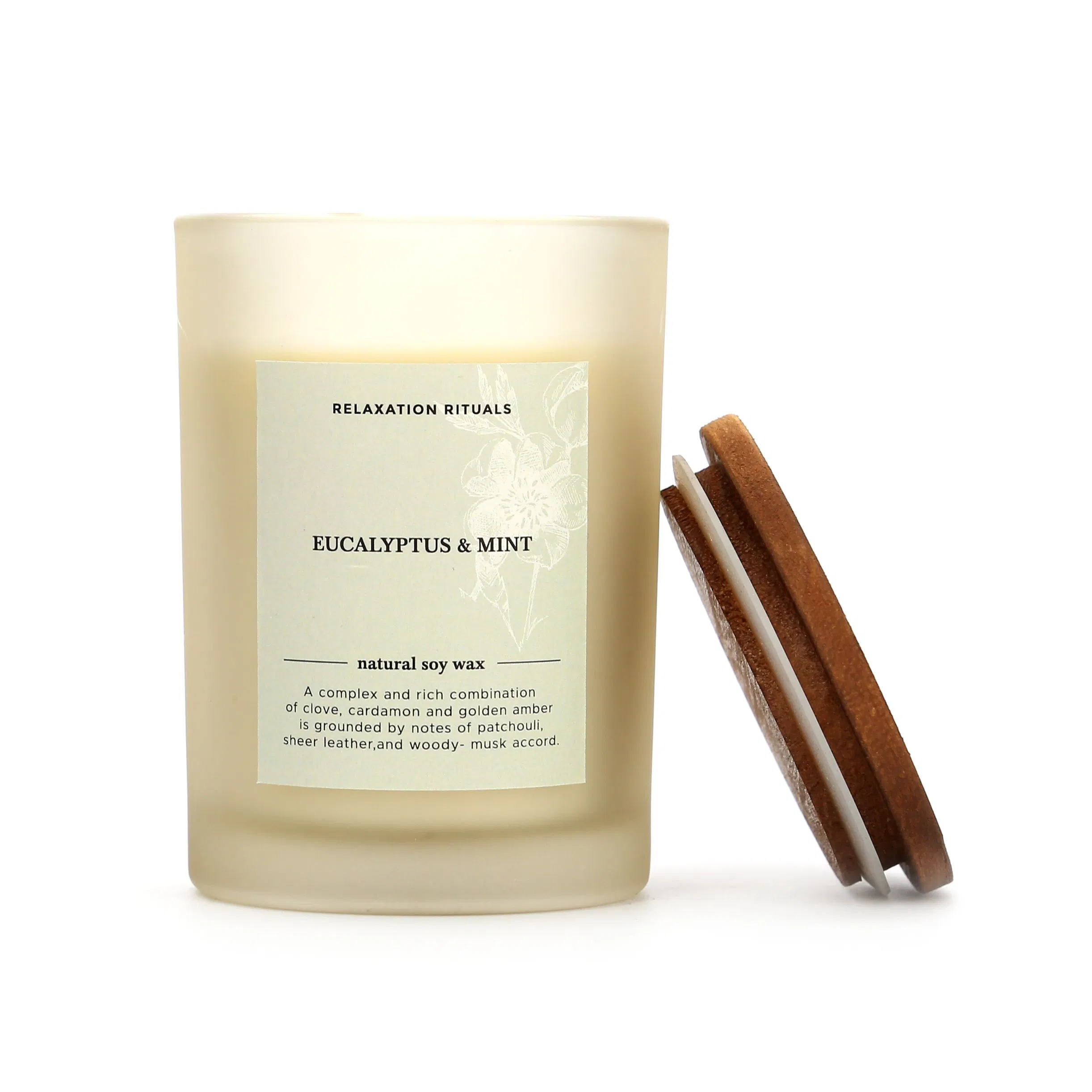 Wholesale 8oz 10oz 12oz 14oz 15oz 16oz 20oz Glass Containers Vessels for Candle Making with Wooden Lids Empty Luxury Candle Jars