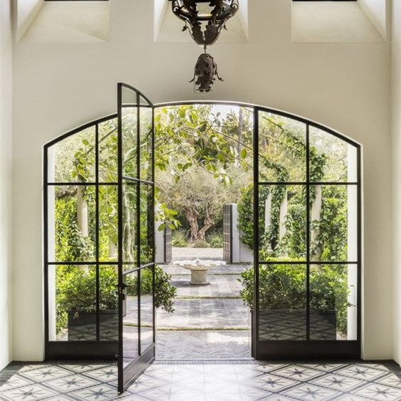 Decorative Wrought Iron Door Latest French Steel Window Grill Design Cheap Steel Glass Windows