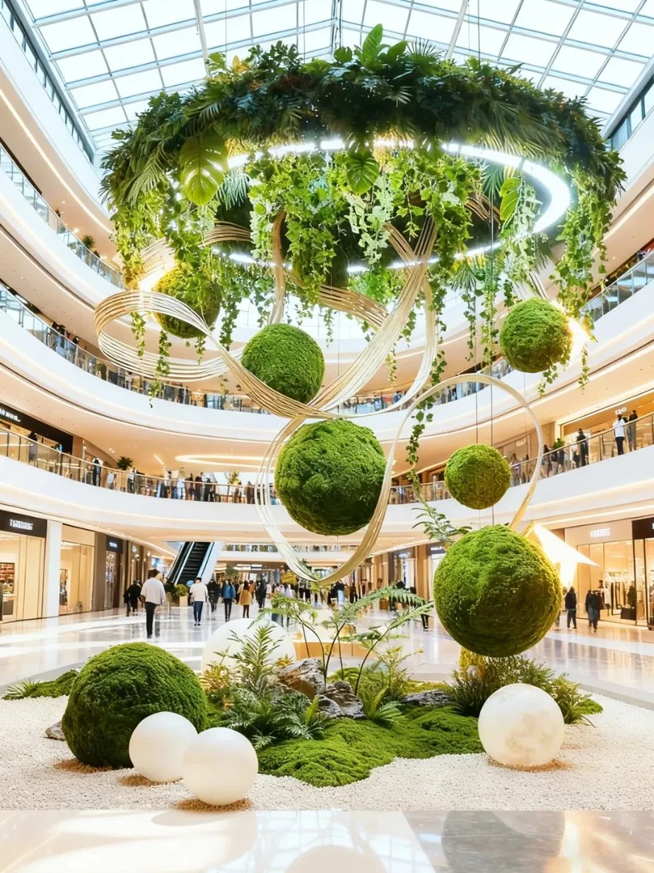 Artificial Greenery Art Installation - Hanging Forest