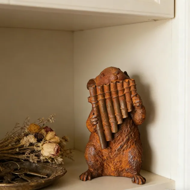 Cast Iron Mouse Sculpture 2