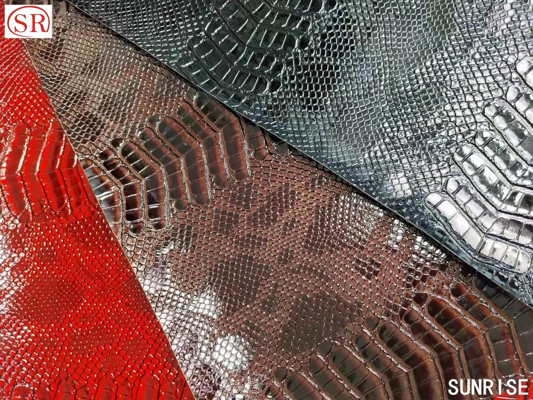 Snake-Embossed PU Leather
