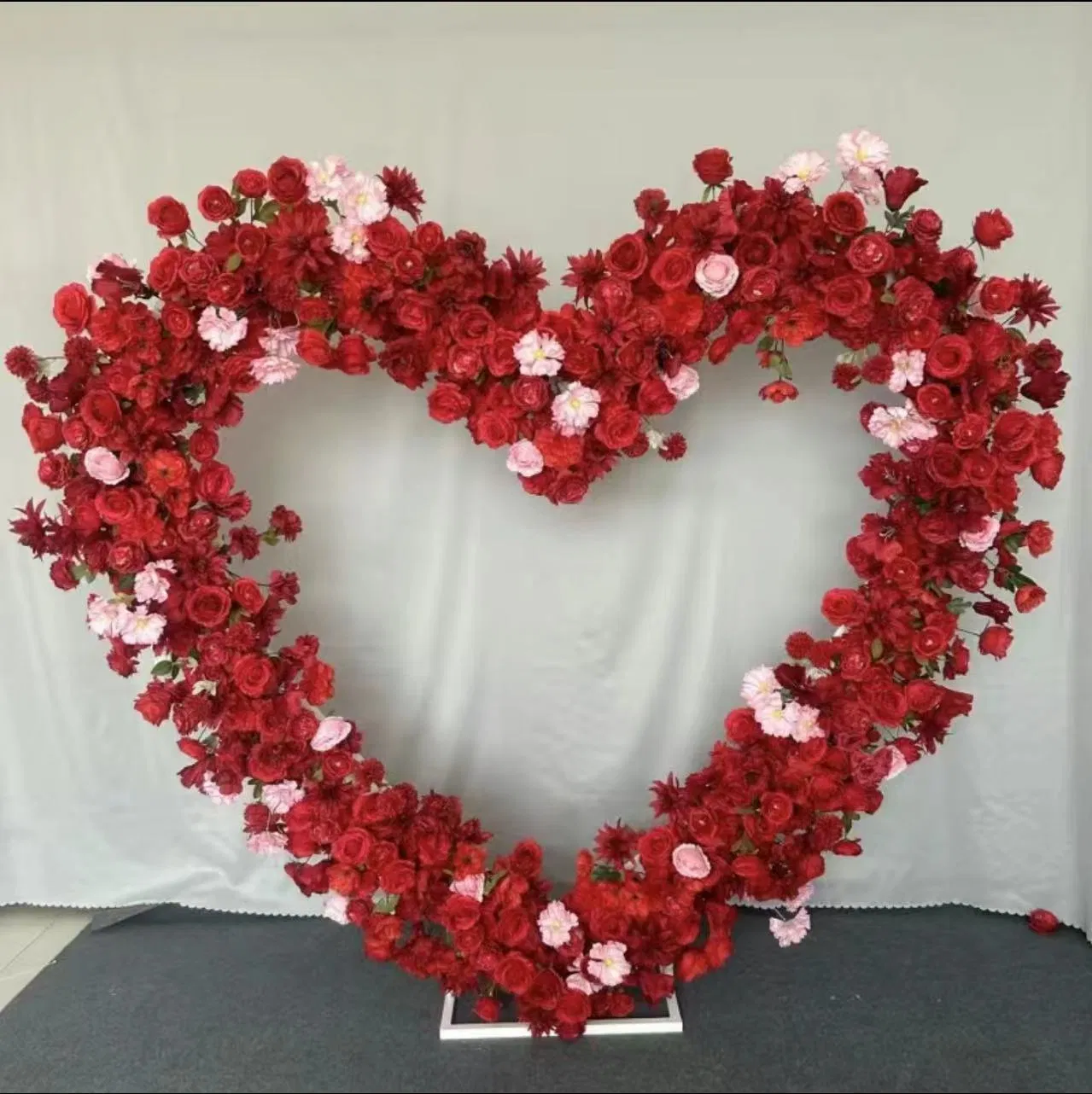 Wedding Balloon Heart Arch Stand Background Arch Stage Props Decor Flower Stand Arch