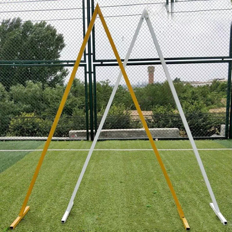 Triangle Iron Wedding Arch for Ceremony Natural Wood Backdrop Stand Wedding Arbor, Balloon Garland Stand
