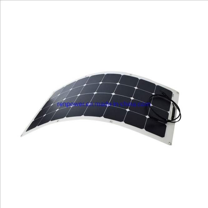 100watt 12volt Kit de Panel Solar Flexible para Casa Off Grid, RV, Barco y Superficies Irregulares: 2PCS 120W Panel Solar Bc + 30A 12V Controlador de Carga + Cable Solar