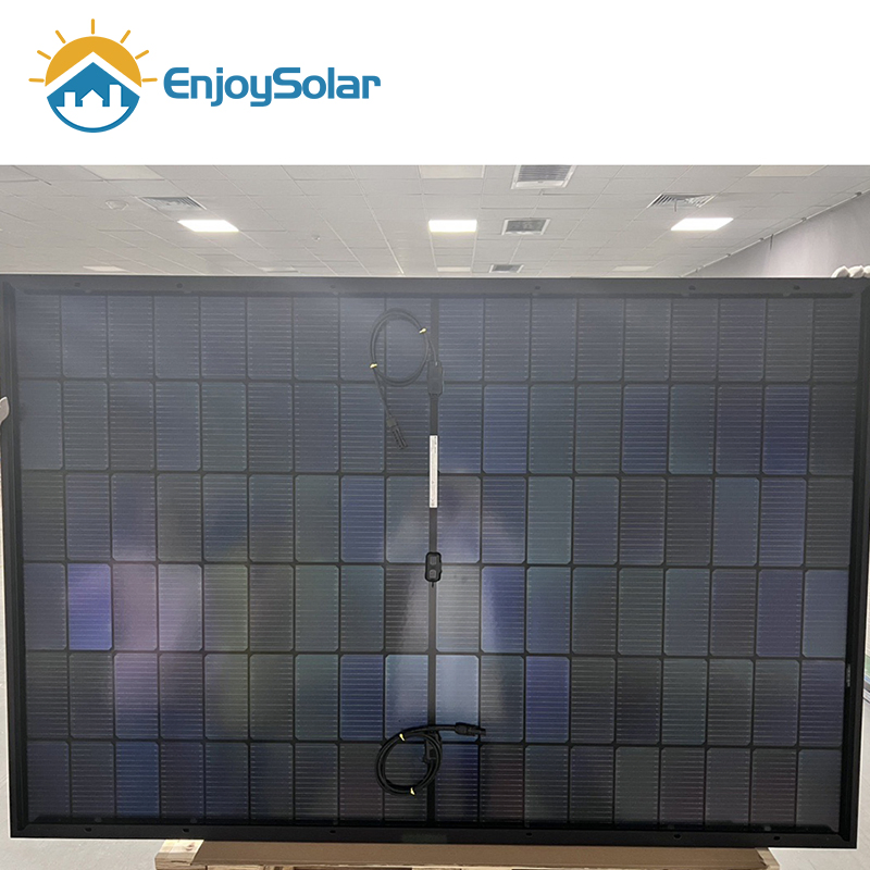 440W Panel Solar Bifacial Pequeño Todo Negro 440W Costo de Paneles Solares Flexibles para Toda la Casa