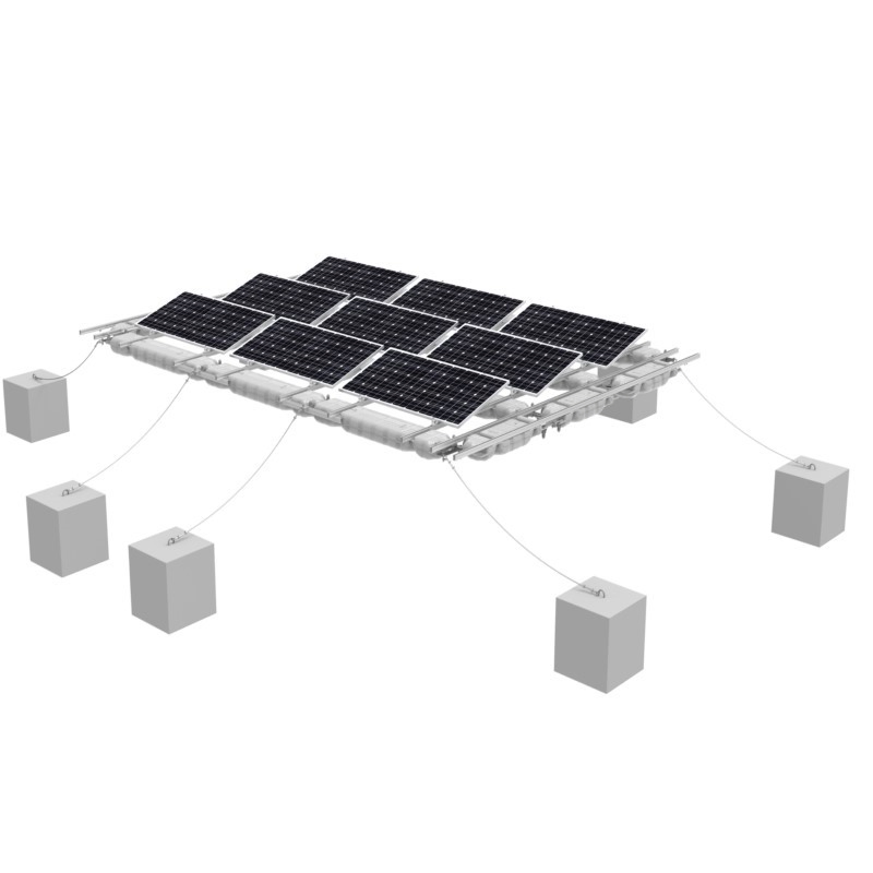 Sistema de Planta de Energía Solar con Paneles Flotantes Sistema de Pontón Flotante Solar