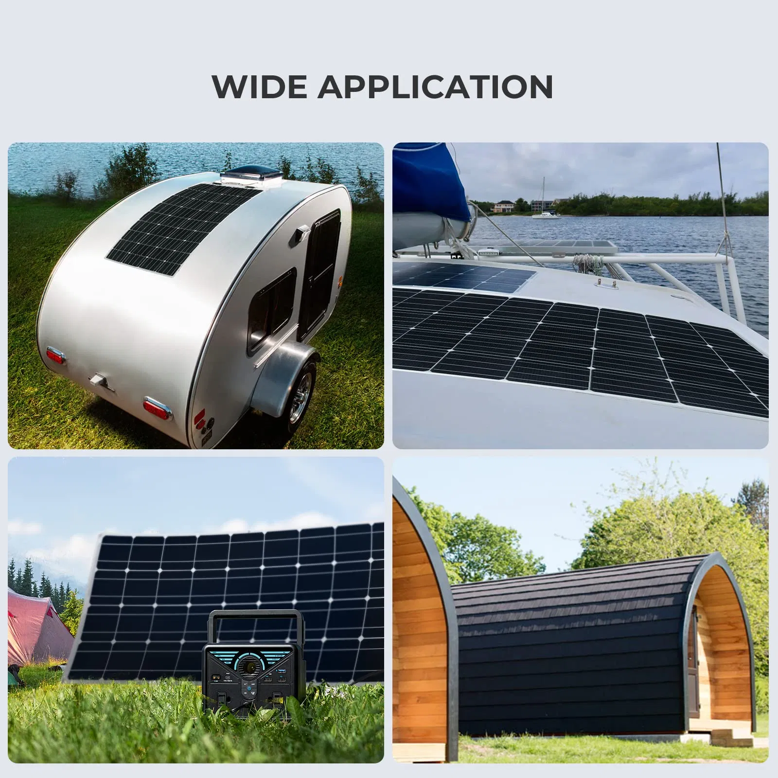Panel Solar Portátil Ligero para Aventuras en el Techo del Coche