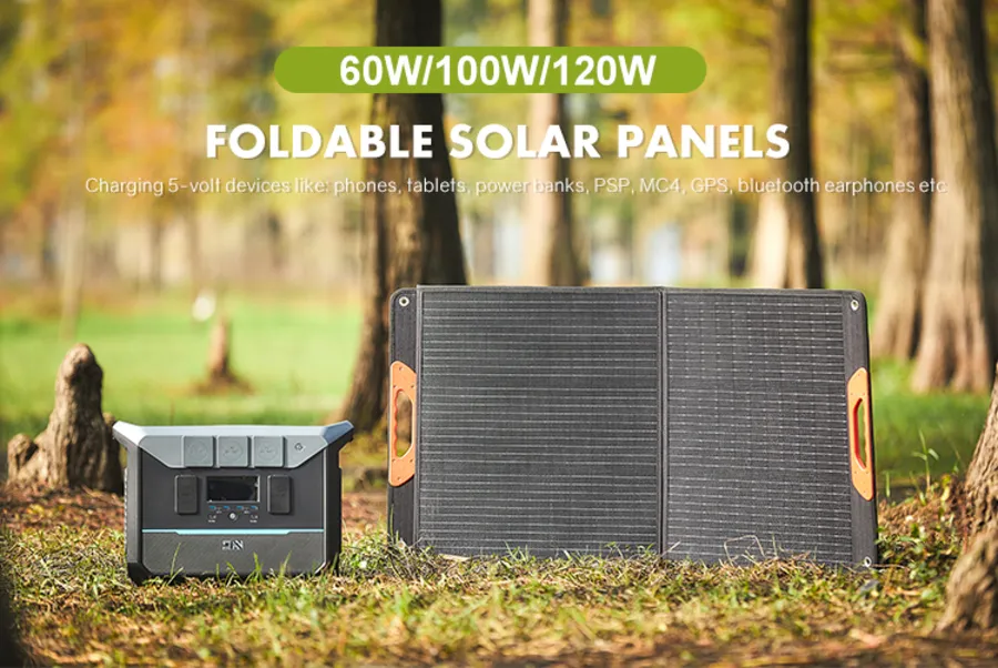 Panel Solar Plegable de Alta Conversión y Larga Vida Útil 100W