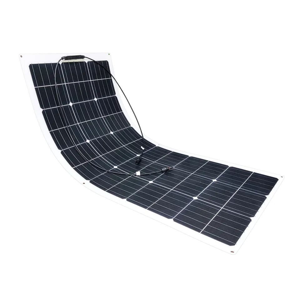 Panel Solar Flexible Plegable Impermeable 100W 80W Panel Solar Flexible de Película Delgada Panel Solar Monocristalino