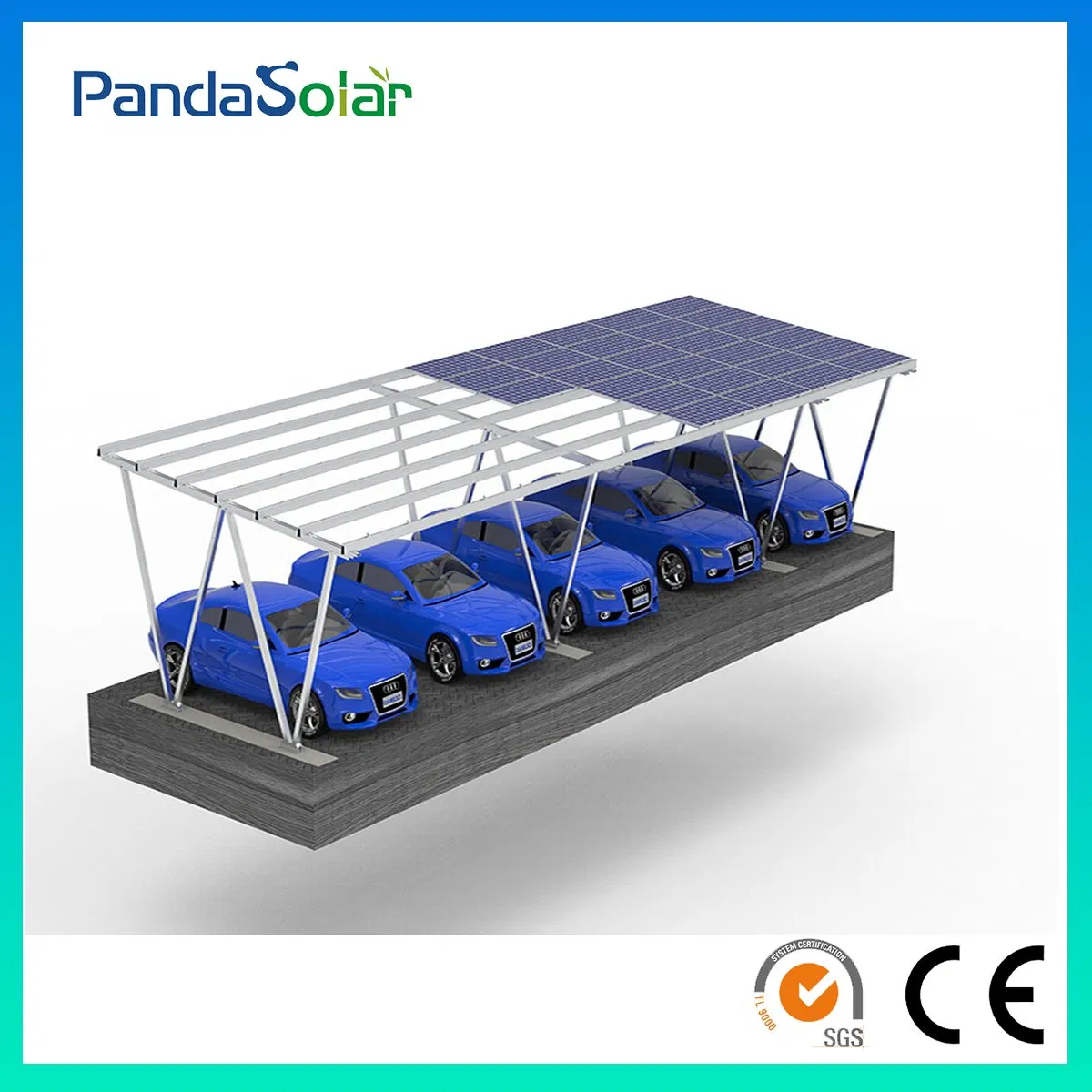 Sistema de Carport de Aluminio Solar para Instalación de Paneles Solares en Carport