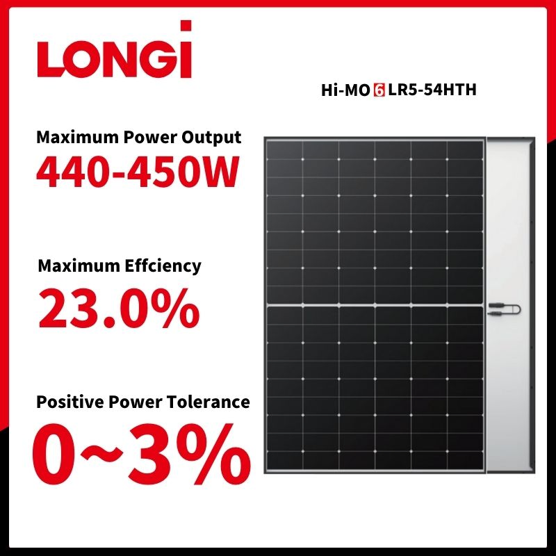 Paneles solares monocristalinos de alta eficiencia de marca líder para generación de energía a gran escala