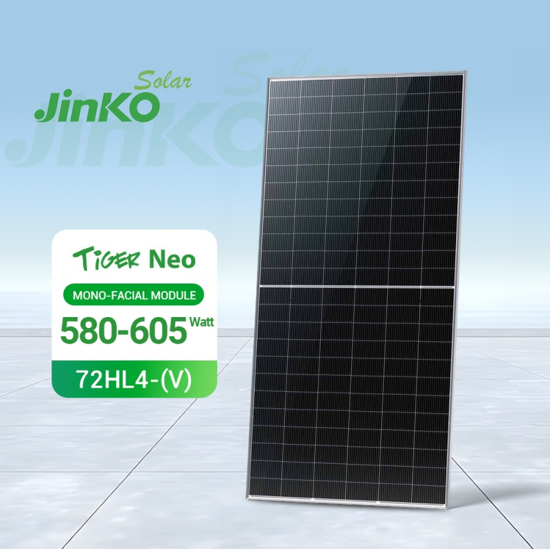 Panel Solar Jinko Tiger Neo 600W Módulo Solar N-Type 580W 600W 605W 72hl4- (V) Panel Solar de Alta Potencia Precio de Fábrica para Proyecto PV a Gran Escala