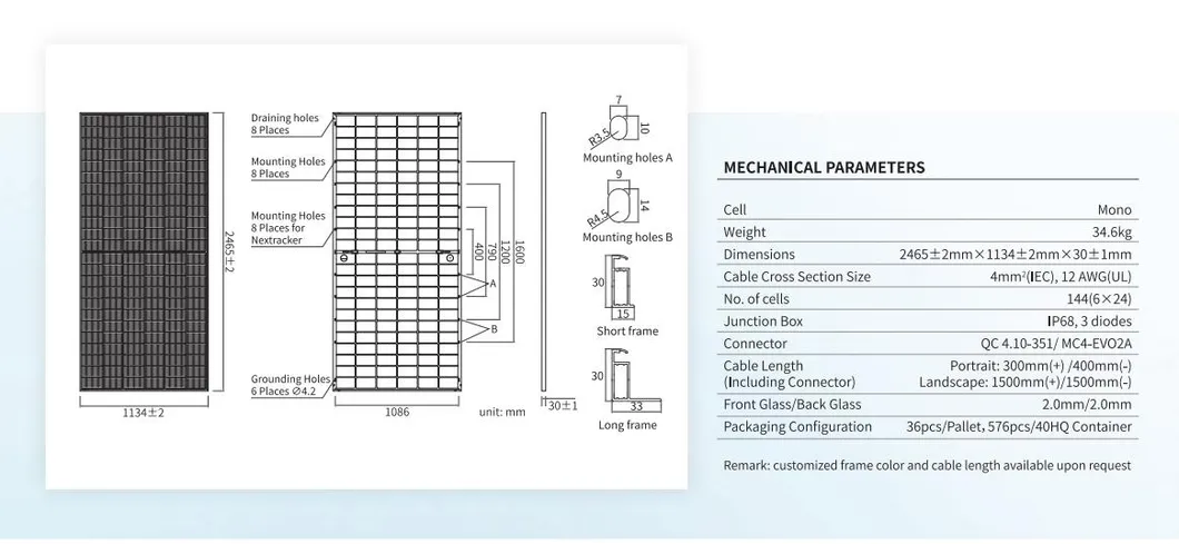 Panel Solar Mono de Marca Superior al por Mayor de Grado A 460W 580W 670W para Aplicación Industrial y Doméstica