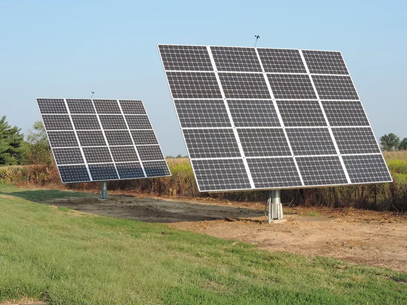 Sistema de Seguimiento Solar Dual de Ejes Inteligente Soporte para Paneles Fotovoltaicos en Tierra 5kw