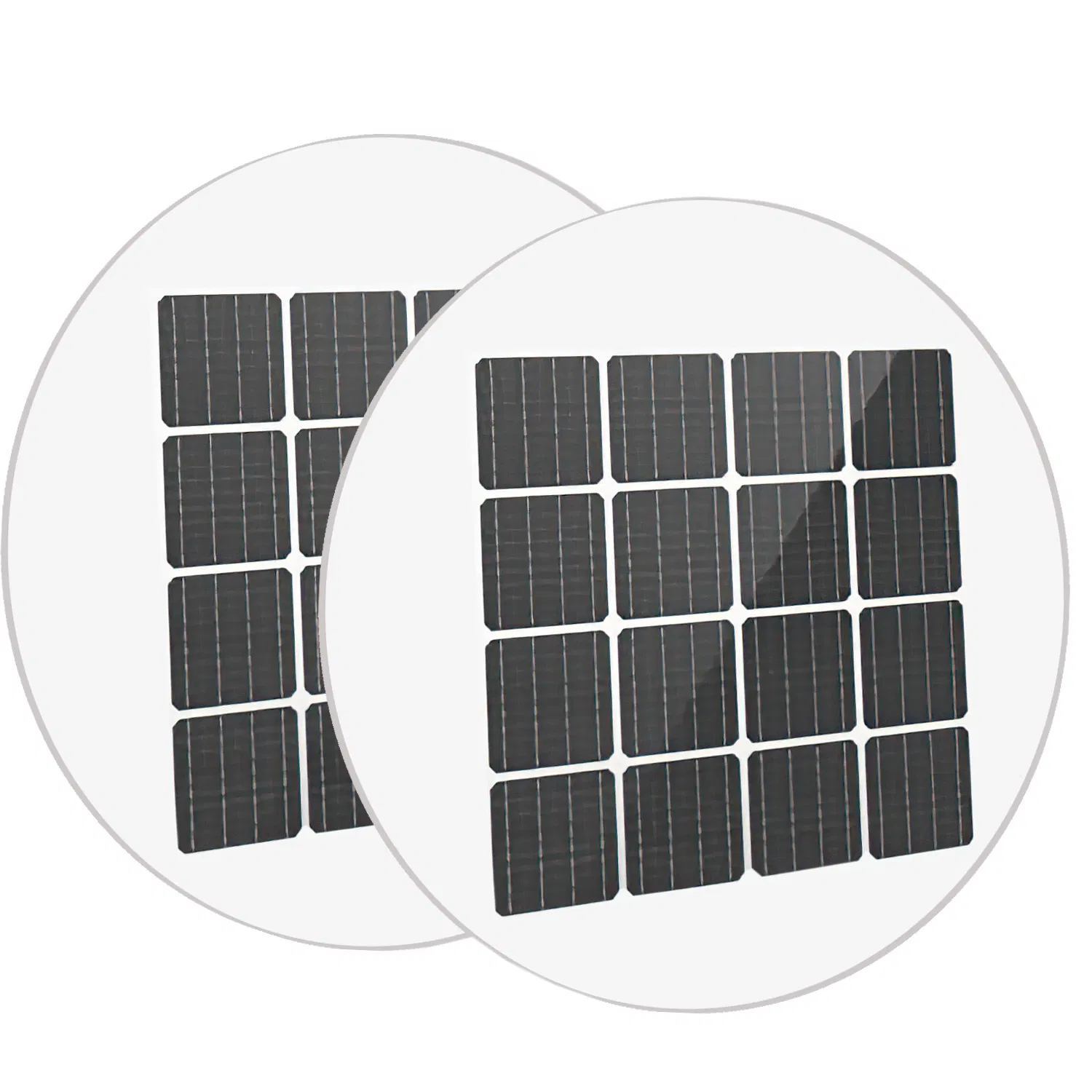 Panel Solar Redondo Pequeño Voltaje Personalizado 4V 5V 6V 9V Potencia Personalizada 0.5W 1W 2W 3W 5W Vidrio ETFE Pet Alta Eficiencia Célula PV Circular Mono Mini Paneles Solares