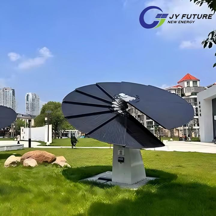 Sistema de panel solar inteligente tipo cuchilla de flor con seguimiento de tres ejes y sistema de almacenamiento de energía solar