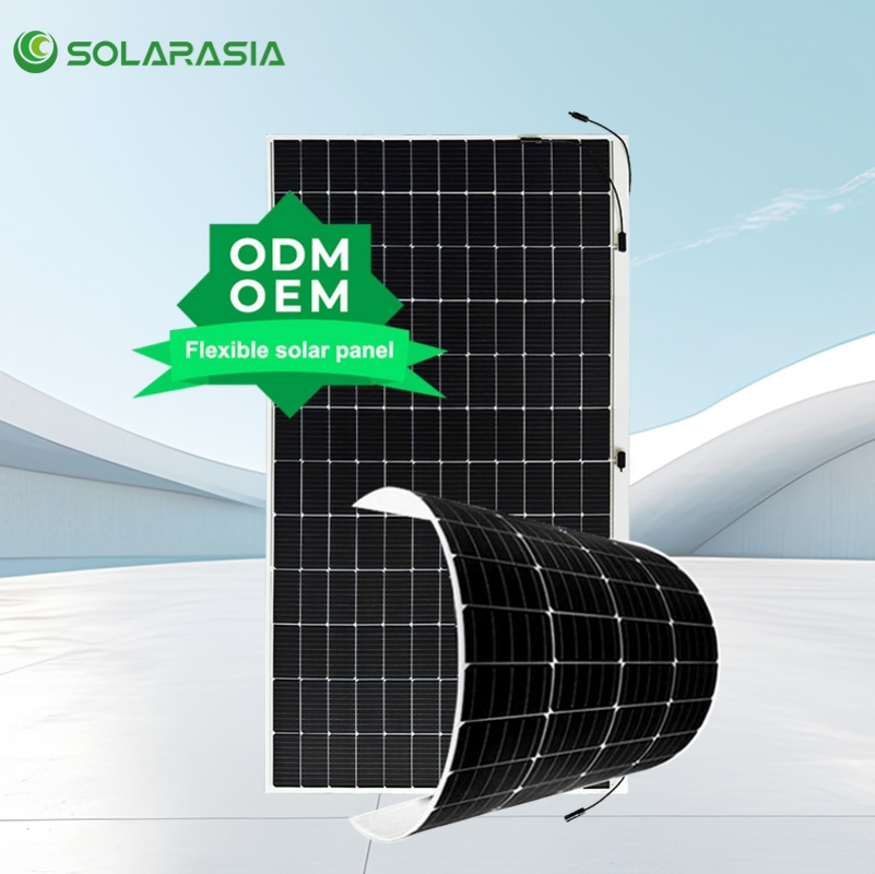 430W 520W Panel Solar Flexible de Alta Eficiencia Plegable Portátil Módulo PV de Película Delgada ETFE Ligero para RV Barco Marino Camping Energía Solar Fuera de la Red