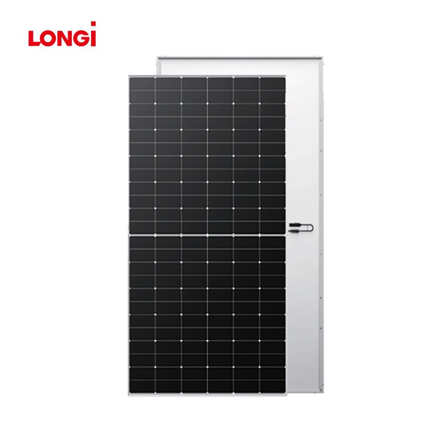 Panel Solar de Células Longi Lr5-72hthf 565-600m 144 Tipo N 210mm Media Célula Topcon para Uso en Sistemas Domésticos y Comerciales