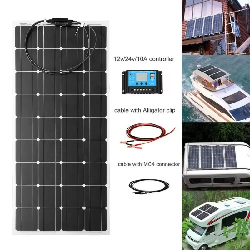 Panel Solar Flexible de Alta Calidad Sunman 380W 400W 430W 500W 520W Panel Solar Fotovoltaico Portátil de Silicio de Película Delgada para Acampar
