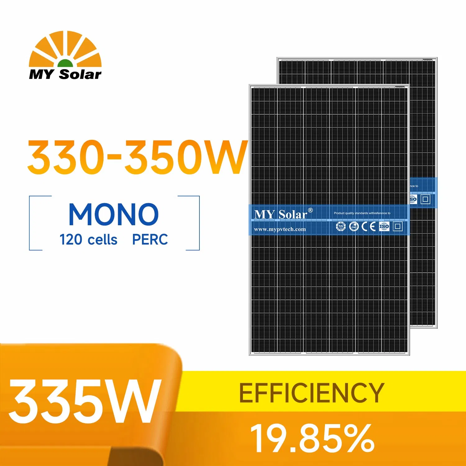 335W Panel Solar Ptype con Celdas de Alta Eficiencia para Instalaciones Industriales a Gran Escala