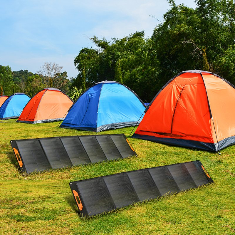 300W Panel Solar Plegable y Portátil Sin Soporte para Camping Panel Solar para el Hogar