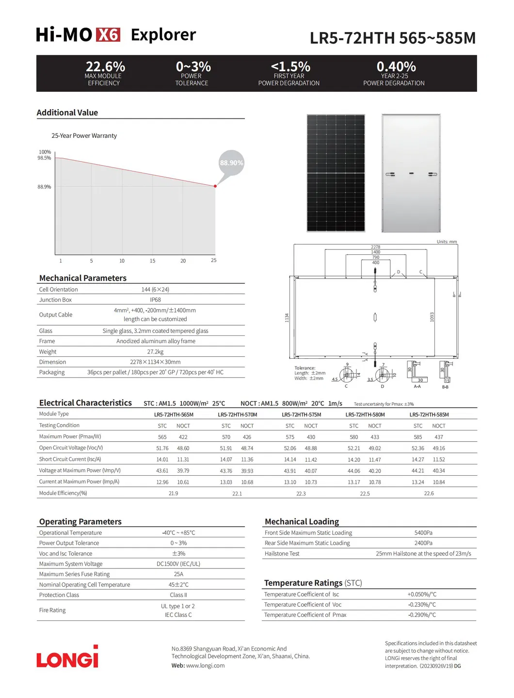 Paneles Solares PV Módulos Monocristalinos de Tier One para Uso Residencial 530W 540W 550W