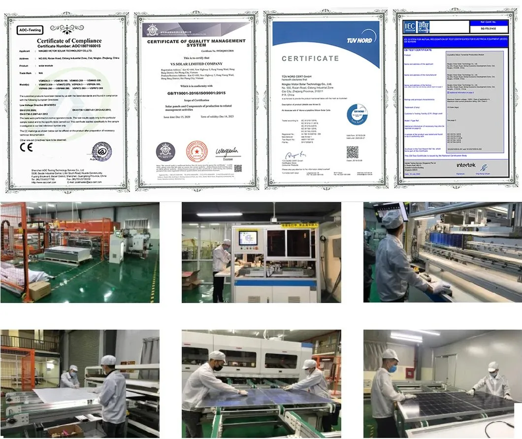 Certificados de Calidad de los Paneles Solares