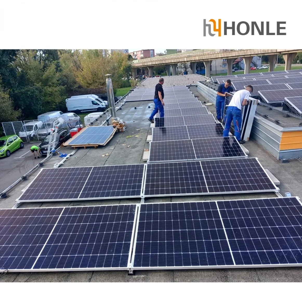 Módulo Solar Fotovoltaica 300W 400W 500W 600W de media celda Panel solar PERC