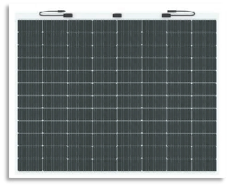 Efv-L182-345 Panel Solar Flexible Instalado de Superficie Curvada con Recubrimiento Sin Costuras