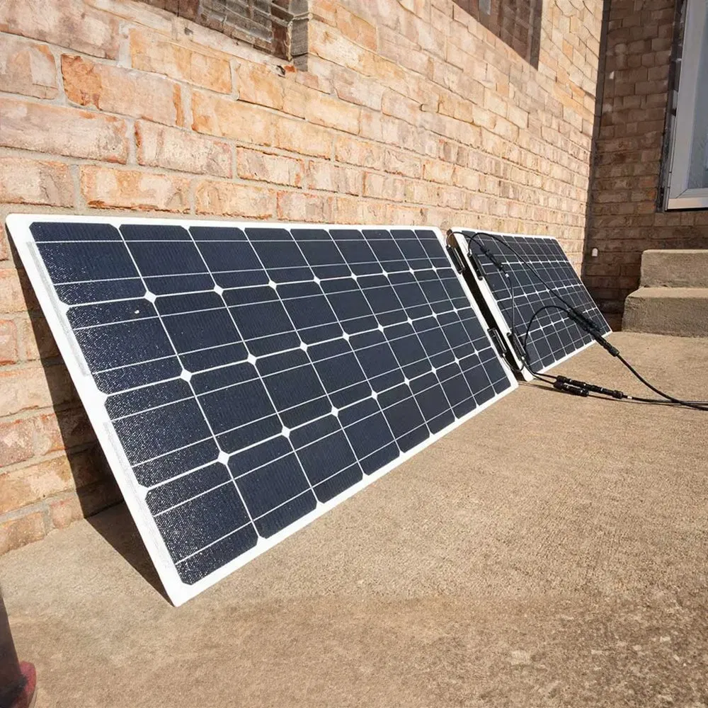 Panel Solar Flexible de Silicio Monocristalino Portátil para Camping en RV