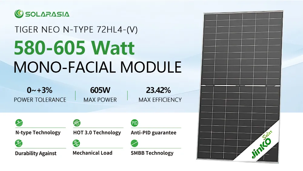 Panel Solar Tiger Neo 600W Módulo Solar N-Type 580W 600W 605W 72hl4- (V)