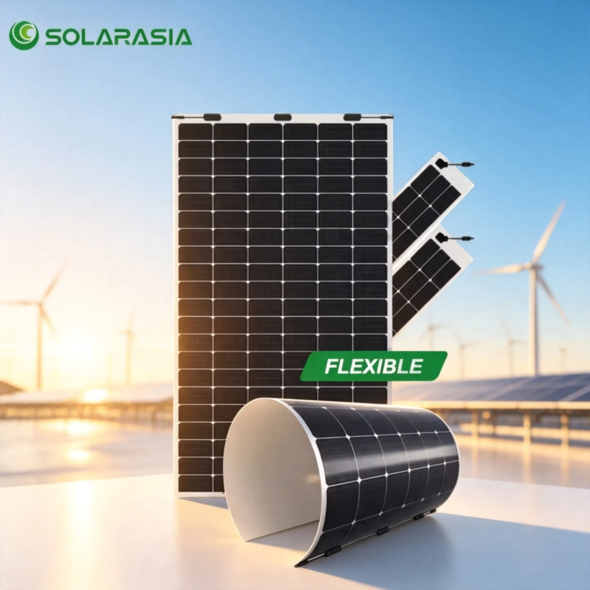 Buena Calidad 144 Módulo PV Monocristalino de Media Celda 430W 520W 550W Panel Solar Flexible