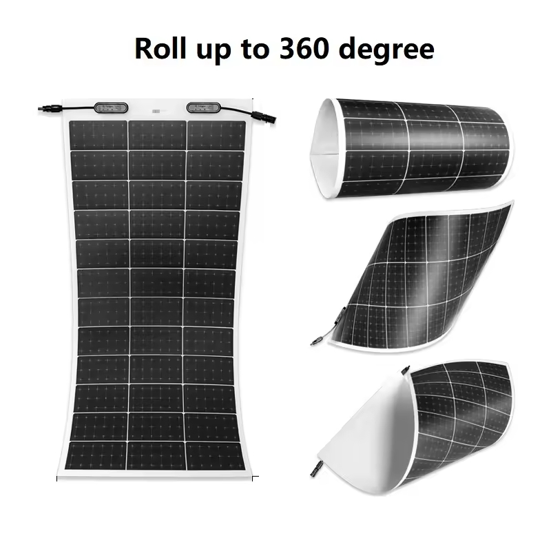 Panel Solar Flexible de Alta Calidad Sunman 380W 400W 430W 500W 520W Panel Solar Fotovoltaico Portátil de Silicio de Película Delgada para Acampar