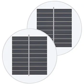 Panel solar pequeño y redondo de vidrio personalizado