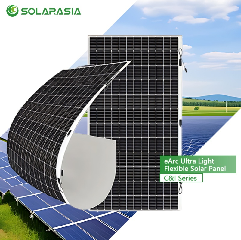 430W 520W Panel Solar Flexible de Alta Eficiencia Plegable Portátil Módulo PV de Película Delgada ETFE Ligero para RV Barco Marino Camping Energía Solar Fuera de la Red