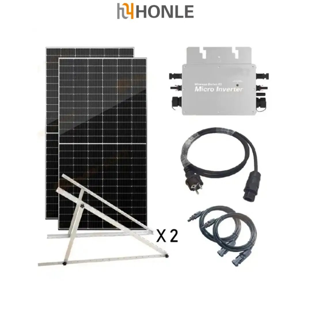 Paneles Solares Energía Solar Residencial Panel Fotovoltaico Micro Inversor 600W Sistema Montado en Tejado o Balcón