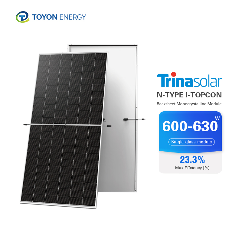 Trina Buen Precio 23.3% Eficiencia de Panel Solar 600W 630W para Uso Residencial