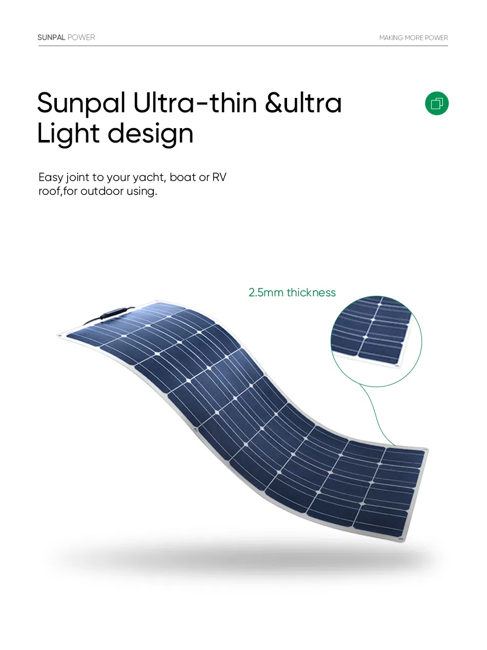 Paneles Solares Flexibles Doble Cristal 170W 200W 300W 80Wp 250Wp Panel Solar Flexible Plegable Etfe Módulo Pv Stock Eu
