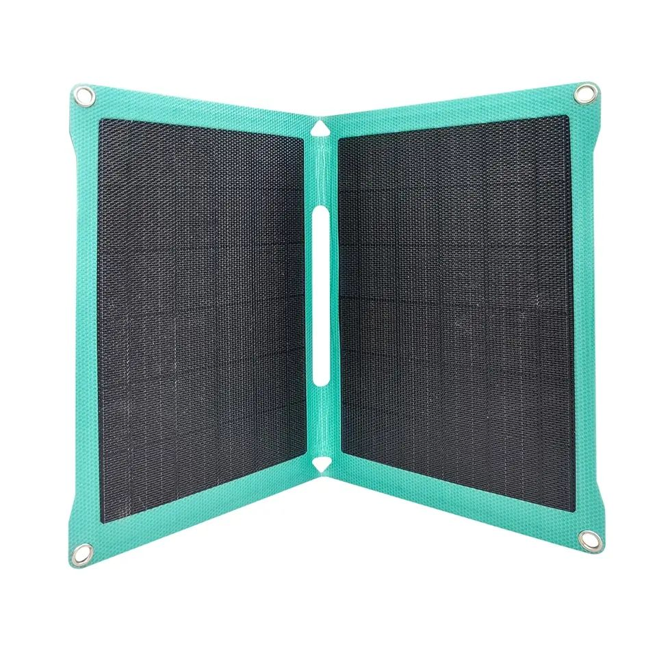 Panel Solar 21W Panel Solar Monocristalino de Película Delgada Mejor Panel Solar Mini Portátil 15V Regulador Paneles Solares para Camping y Montañismo