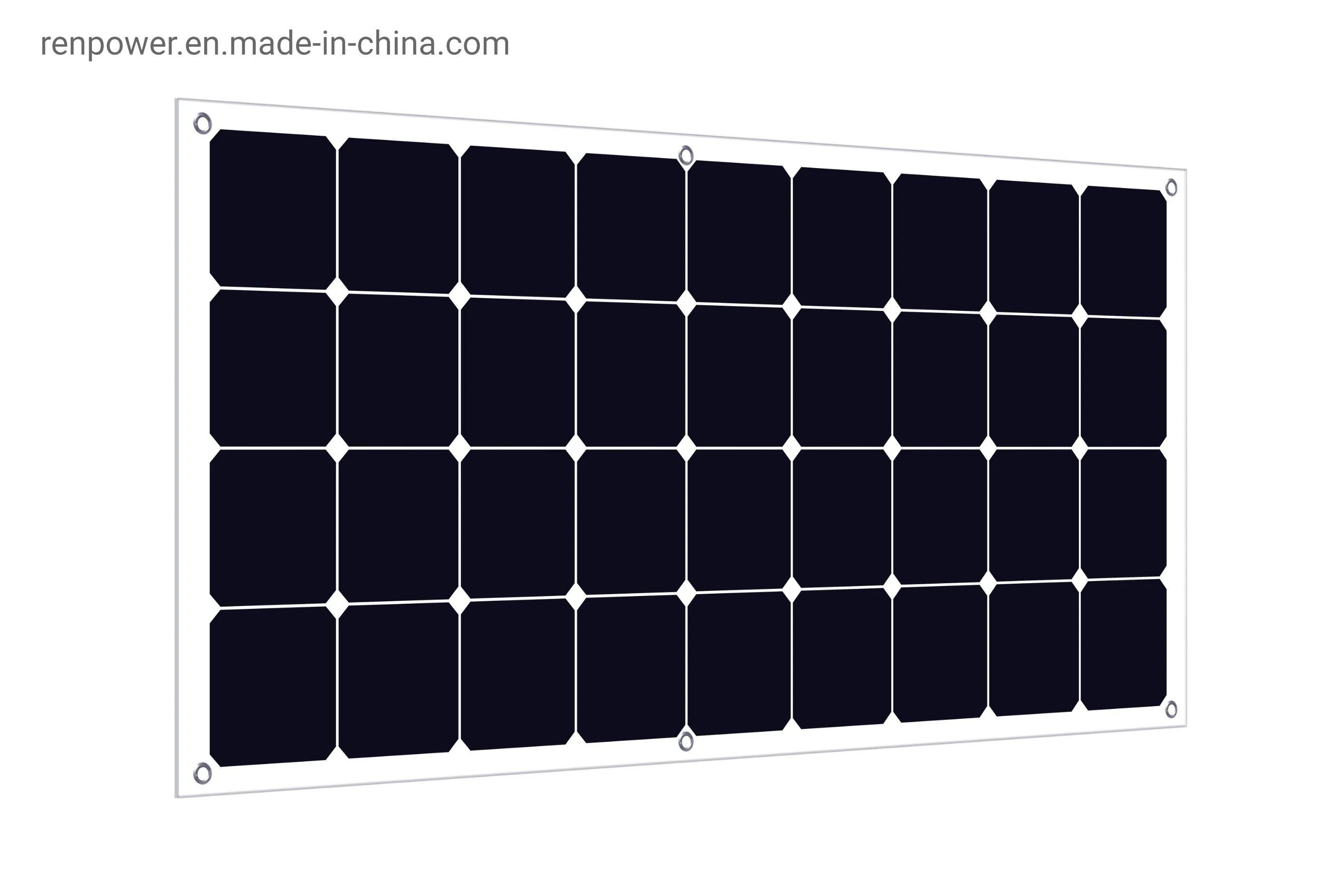 Panel Solar Flexible Impermeable 100W 120W 150W 180W Panel Solar Flexible de Techo de Película Delgada