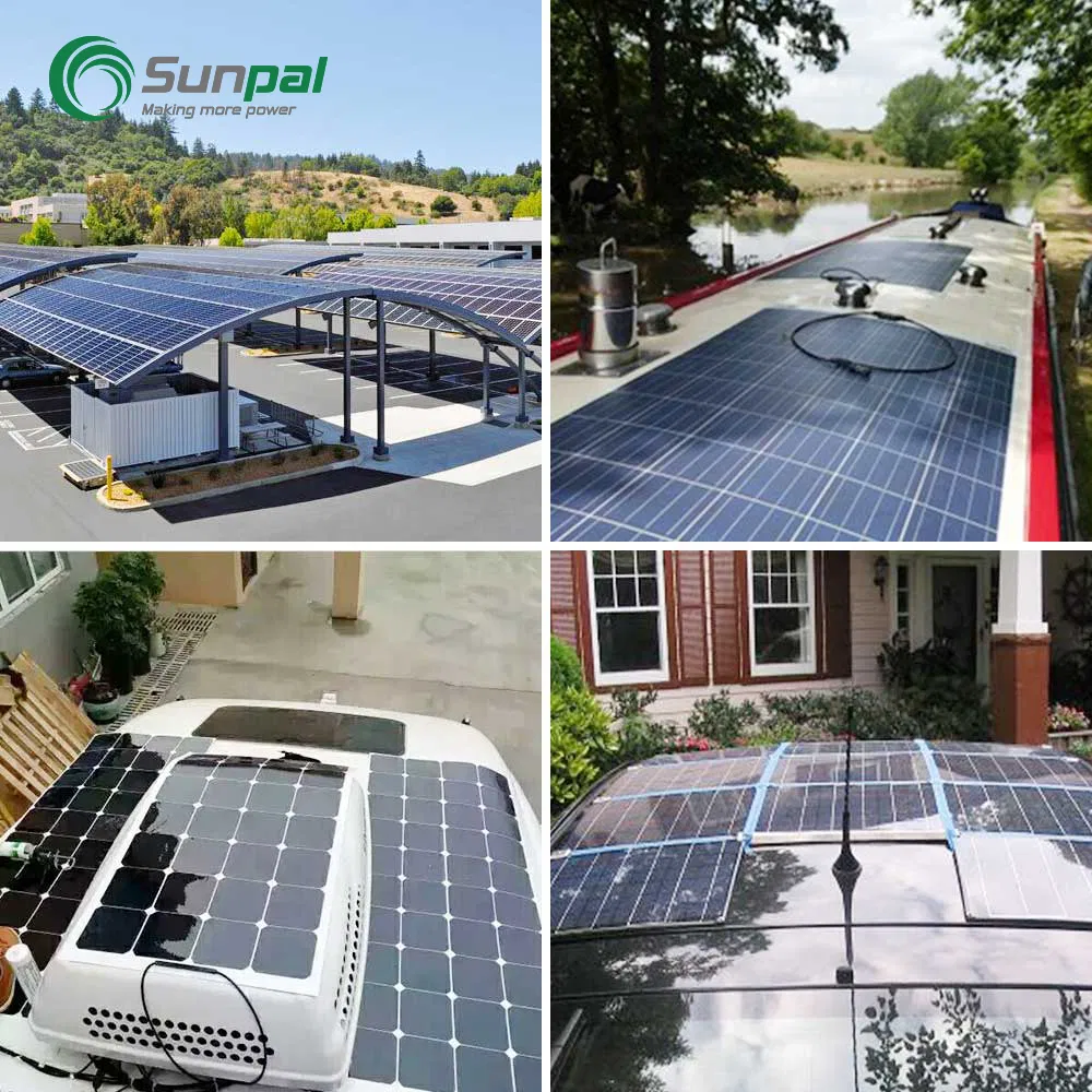 Paneles Solares Flexibles Sunpal Doble Cristal 170W 200W 300W 80Wp 250Wp Panel Solar Flexible Plegable Etfe Módulo Pv Stock Eu