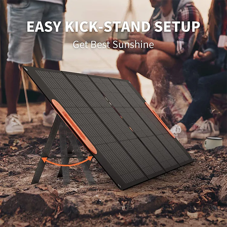Panel Solar Fotovoltaico Plegable Impermeable Todo Negro 100W 150W 200W Panel Solar Portátil Panel Solar Plegable para Exterior