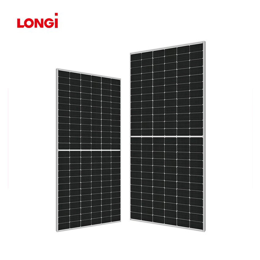 Panel Solar de Células Longi Lr5-72hthf 565-600m 144 Tipo N 210mm Media Célula Topcon para Uso en Sistemas Domésticos y Comerciales