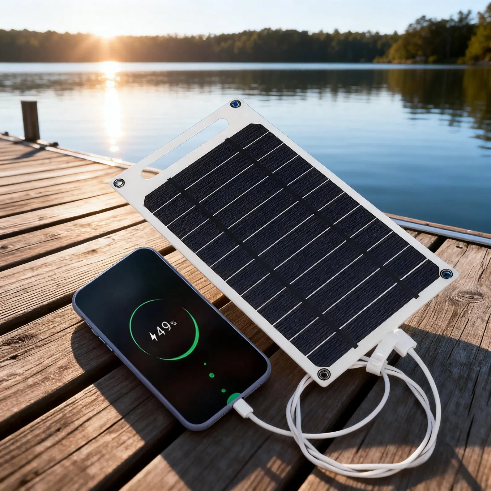 Fábrica de China 10W 30W 40W 80W 160W Panel Solar Flexible y Rollable de Película Delgada para Camping al Aire Libre
