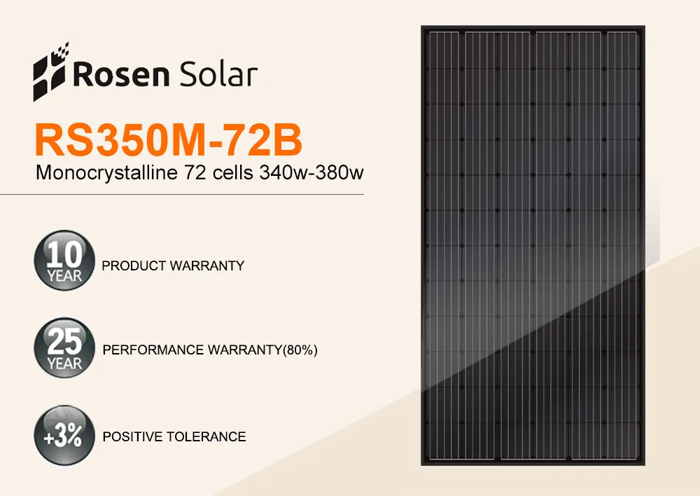 Panel Solar Residencial 5bb Negro Alemania 350W