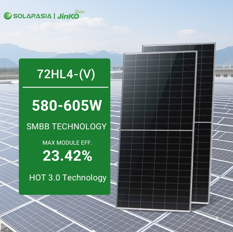 Panel Solar Jinko Tiger Neo 600W Módulo Solar N-Type 580W 600W 605W 72hl4- (V) Panel Solar de Alta Potencia Precio de Fábrica para Proyecto PV a Gran Escala