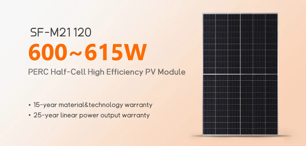 Panel Solar Mono N-Type 615W 120 Celdas fuera de la Red para Mercados de la UE